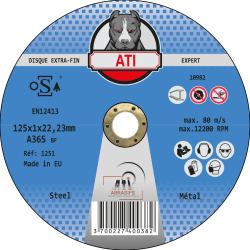 Disque à tronçonner Acier Pro ATI diamètre 125mm