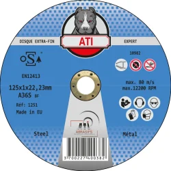 Disque à tronçonner Acier Pro ATI diamètre 125mm