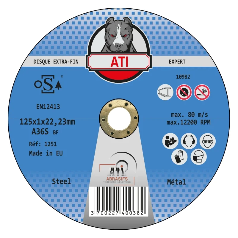 Disque à tronçonner Acier Pro ATI diamètre 125mm