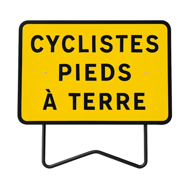 Panneau KC1 "Cyclistes pieds à terre", classe CT1 Panneau KC1 "Cyclistes pieds à terre", classe CT1