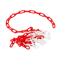 Chaine plastique rouge et blanche