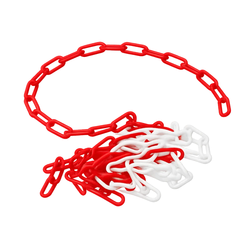 Chaine plastique rouge et blanche