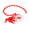 Chaine plastique rouge et blanche