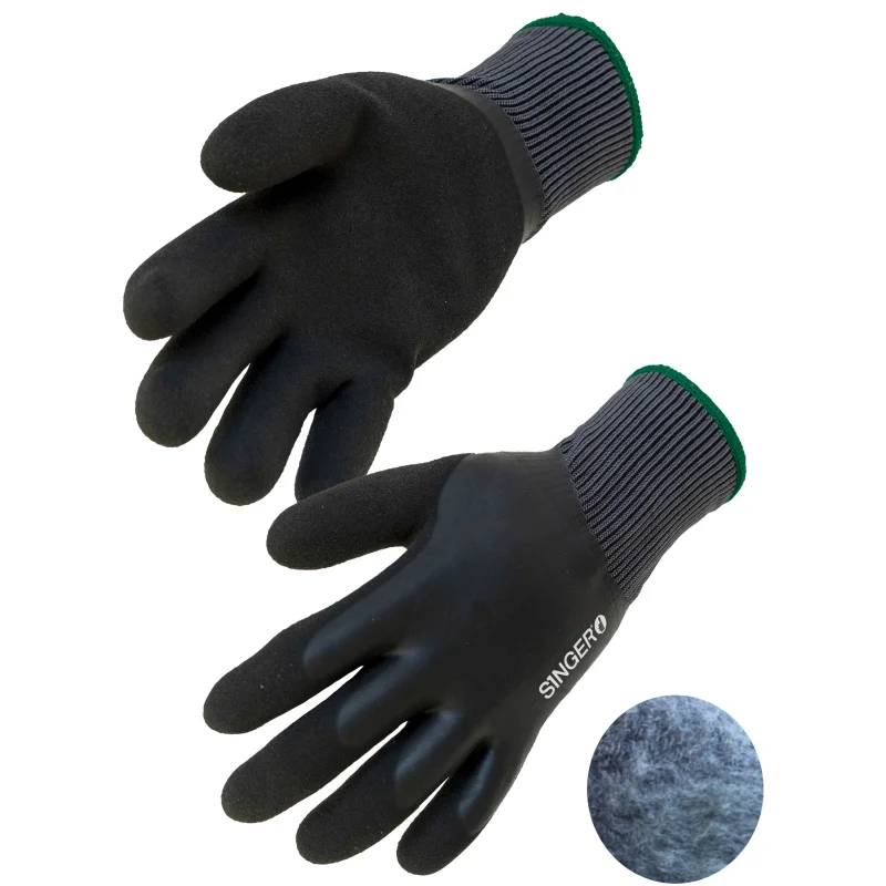 Gants nylon enduits latex double couche, doublé acrylique, Jauge 13