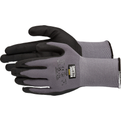 Gants nitrile mousse noirs et gris Patrick
