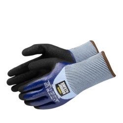 Gants résistant aux coupures avec double enduction de nitrile fabriqué à partir de matériaux recyclés