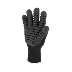 Gants anti vibration blocs en mousse de caoutchouc sur la paume.