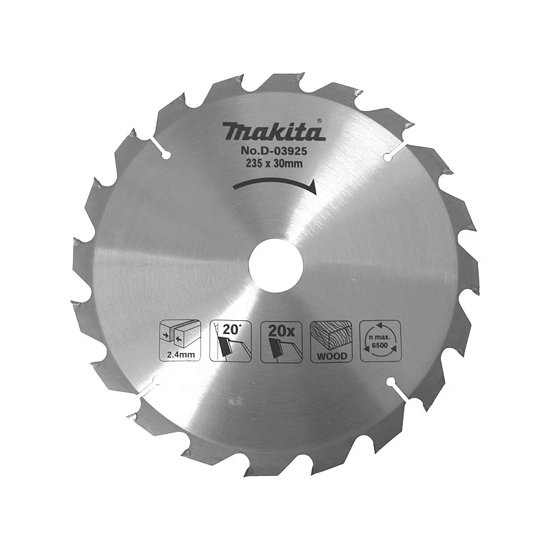 Lame carbure Makita diamètre 235mm forme 60 dents