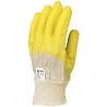 Gants latex crêpé jaune T10