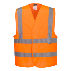 Gilet haute visibilité grandes tailles double ceinture