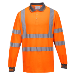 Polo haute visibilité coton manches longues RTP175