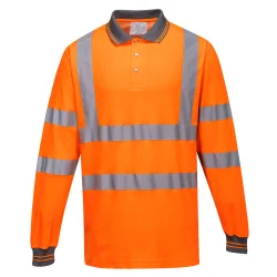 Polo haute visibilité coton manches longues RTP175
