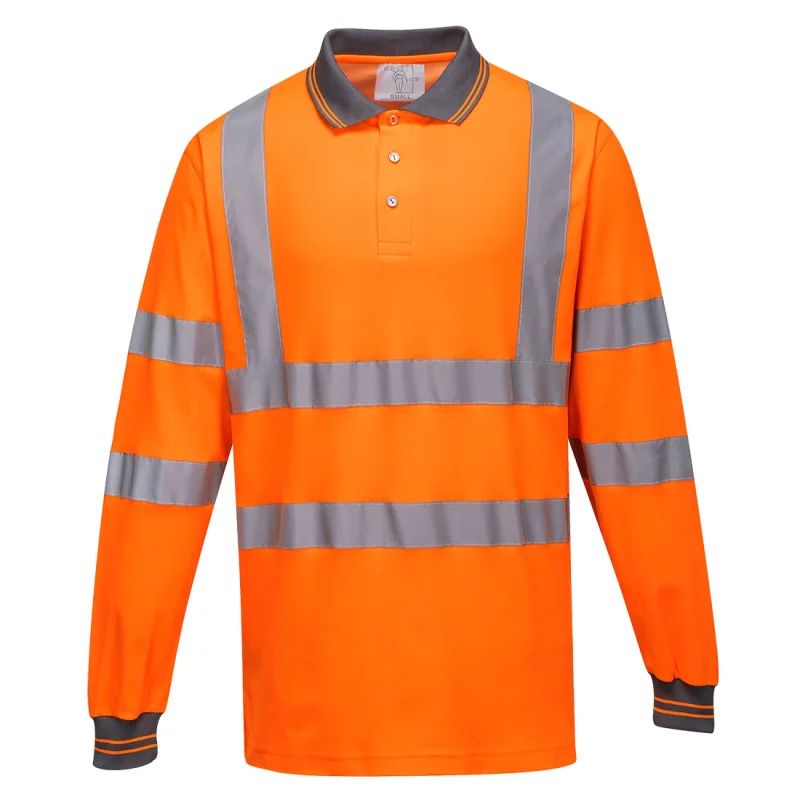 Polo haute visibilité coton manches longues RTP175