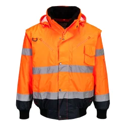 Blouson 3-en-1 haute visibilité grandes tailles bicolore jaune/marine RTP400