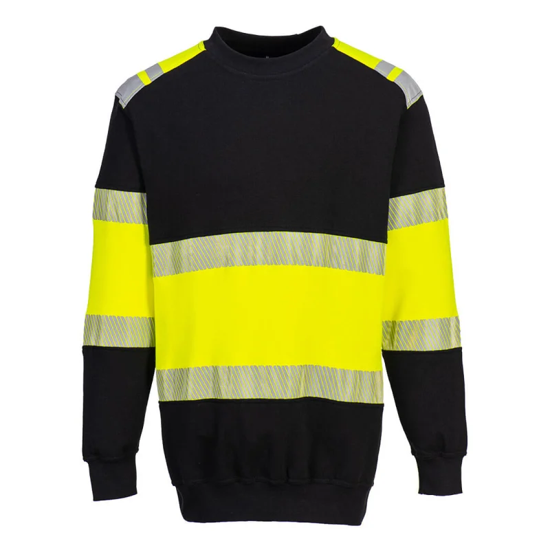 Sweat-shirtModaflame PW3 haute visibilite jaune/noir RTP300
