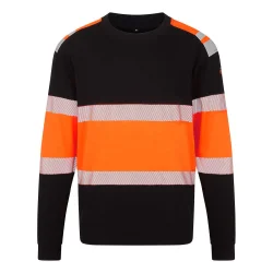 Sweatshirt Modaflame PW3 haute visibilité orange/noir RTP300