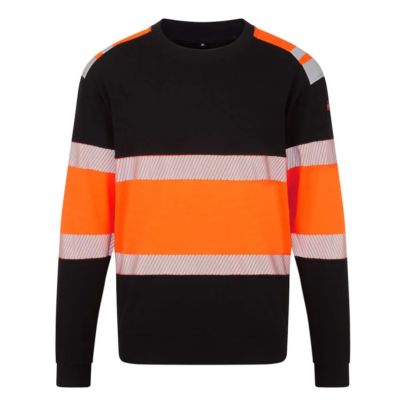 Sweatshirt Modaflame PW3 haute visibilité orange/noir RTP300