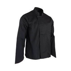 Veste de cuisinier noire à manches longues RTP245