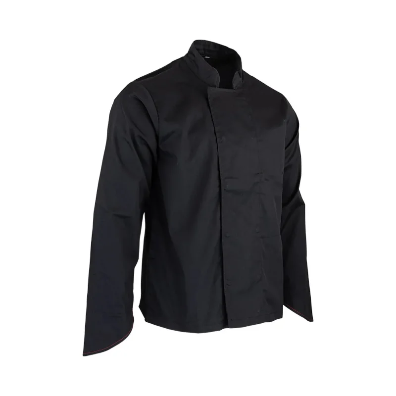 Veste de cuisinier noire à manches longues RTP245