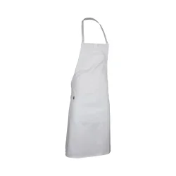 Tablier de cuisine blanc à bavette réglable avec grande poche RTP245