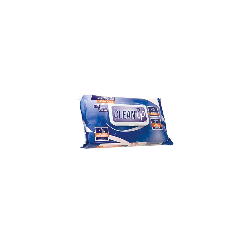 Pack de 100 lingettes imprégnées Clean'Up
