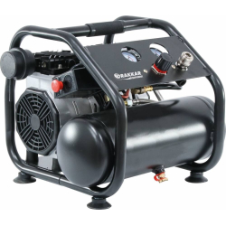Compresseur silencieux 6L 8 bar 1,5CV 230V sans huile
