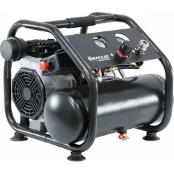 Compresseur silencieux 6L 8 bar 1,5CV 230V sans huile
