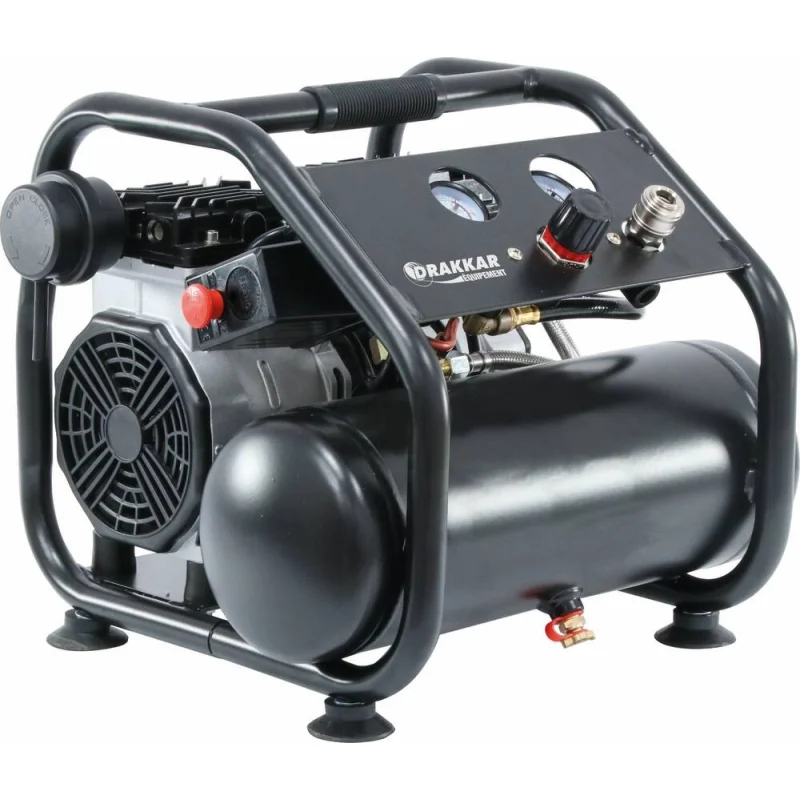 Compresseur silencieux 6L 8 bar 1,5CV 230V sans huile