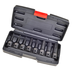 Coffret de douilles tournevis hexagonales à choc 1/2" 8 pièces