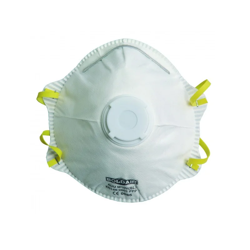 Masque respiratoire FFP1 à valve, boîte de 10 pièces